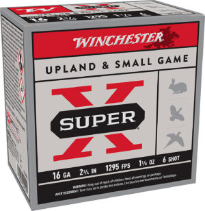 Winchester Ammo X16H6 Super X Heavy Game Load 16Gauge 2.75" 1 1/8oz 6Shot 25 Per Box/10 Case