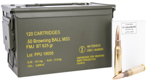 PPU PPRM50M Rangemaster 50BMG 625gr Full Metal Jacket/ 120rds *Sold by Case *Includes Metal Can