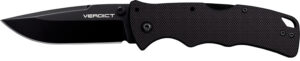 Cold Steel CSFLC3SP10A Verdict 3" Folding Spear Point Plain Black Matte AUS-10A SS Blade/Black G10 Handle Includes Belt Clip