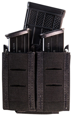 High Speed Gear 41TP02BK TACO Duty Double (2 Pistol/1 Rifle), Black Nylon with MOLLE Exterior, Fits MOLLE & 2" Belt
