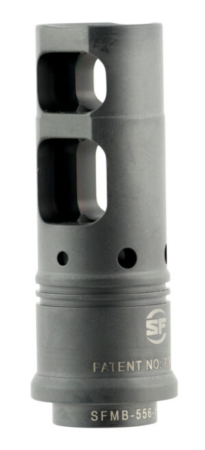 SureFire SFMB3383424 SOCOM Muzzle Brake Black DLC Stainless Steel with 3/4"-24 tpi Threads & 2.60" OAL for 338 Cal AR-Platform