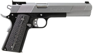 Iver Johnson Arms EAGLEXL10TT Eagle Deluxe 10mm Auto 8+1 6" Steel Barrel, Hard Chrome Serrated Steel Slide, Matte Black Steel Frame w/Beavertail, Black/Gray G10 Grip