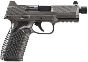 FN 66-101952 510 Tactical 10mm 22+1 4.71" Black Steel Threaded Barrel, Gray PVD Optic Cut/Serrated Stainless Steel Slide & Polymer Frame w/Picatinny Rail, Interchangeable Backstrap Grip