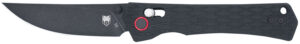 CobraTec Knives CTLEGBLK Legacy  EDC 3.50" Folding Plain Black TiCN D2 Steel Blade, 5" Black Textured Aluminum/G10 Handle