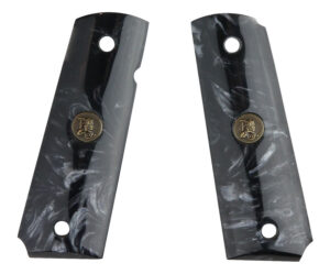 Pachmayr 62000 Custom Grip Black Simulated Pearl Panels for 1911 with Ambidextrous Safety
