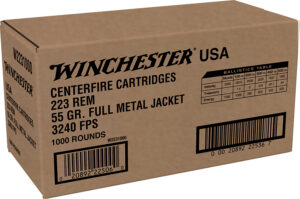 Winchester Ammo W2231000 USA 223Rem 55gr Full Metal Jacket 1000rds *Sold by Case