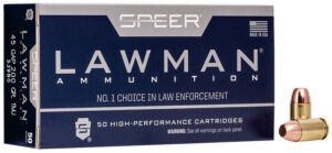 Speer 53980 Lawman 45GAP 200gr Total Metal Jacket Flat Nose 50 Per Box/20 Case