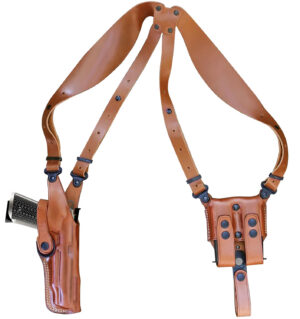 1791 Gunleather NSS2.4CBRVR Optic Ready Shoulder Vertical Brown Fits Sig P320 Right Hand