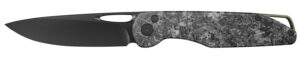 Outdoor Edge KN1C Kaytan  3.30" Drop Point Plain Black Oxide 8Cr13MoV SS Blade Carbon Fiber Handle