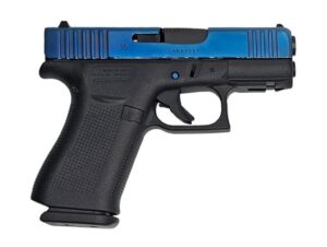 GLOCK 43X FRONT RAIL 9MM COBALT BLUE SLIDE WITH ENGRAVING 10RD