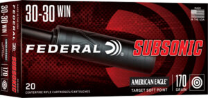 FEDERAL 30-30 WIN 170GR - SP SUBSONIC 20RD 10BX/CS