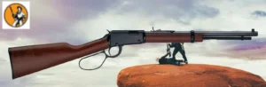 HENRY H1 FRONTIER CARBINE LG LOOP LEVER RIFLE RIL 22 S/L/ LR 16.5 IN OCT BBL BLUE/ WALNUT PG 13 RD