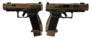 CENTURY CANIK TTI COMBAT TOPO ENGRAVED BRONZE/BLK 9MM PISTOL 4.6" 2-18RD
