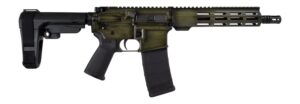 Shark Coast Tactical SCC07183GRNBW-P Distressed 5.56 NATO 30+1 10.50" Black Nitride Threaded Barrel, Aluminum Receiver w/Picatinny Rail, M-LOK Handguard, Polymer SB Tactical SBA3 Brace, Magpul MOE Gri